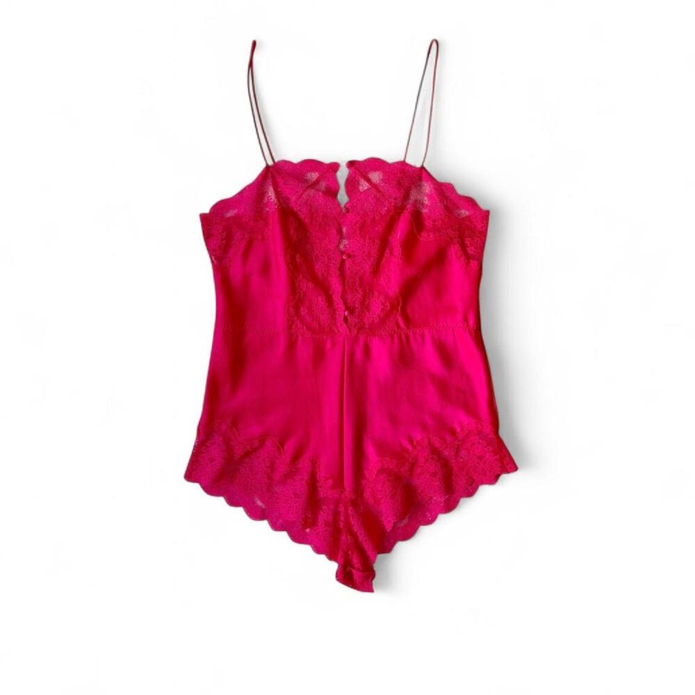 Vintage hot pink silk and